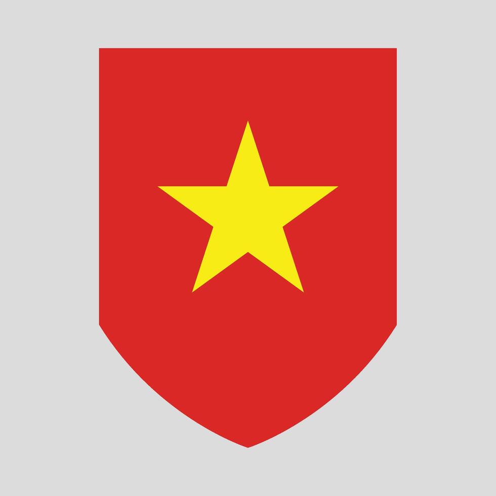 Vietnam Flag in Shield Shape Frame vector