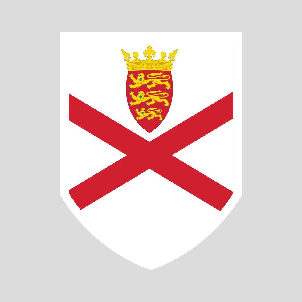 Jersey Flag in Shield Shape Frame vector