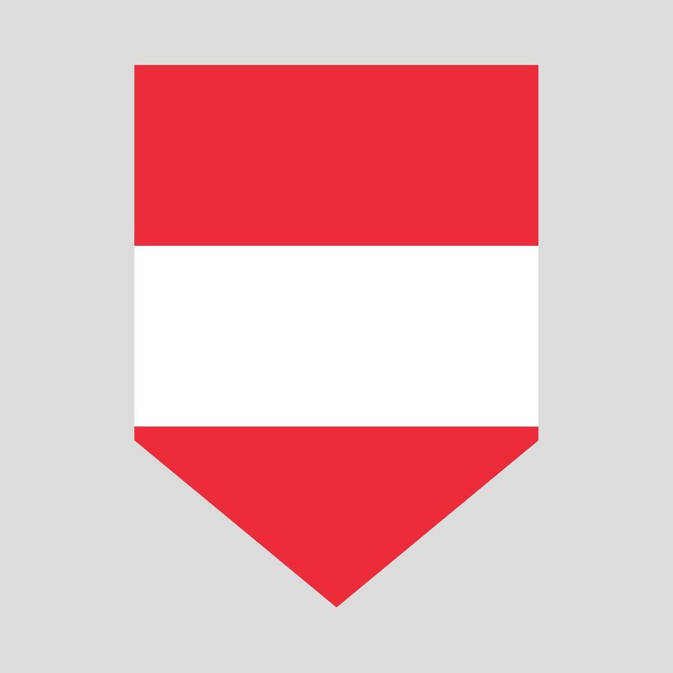 Austria Flag in Shield Shape Frame vector