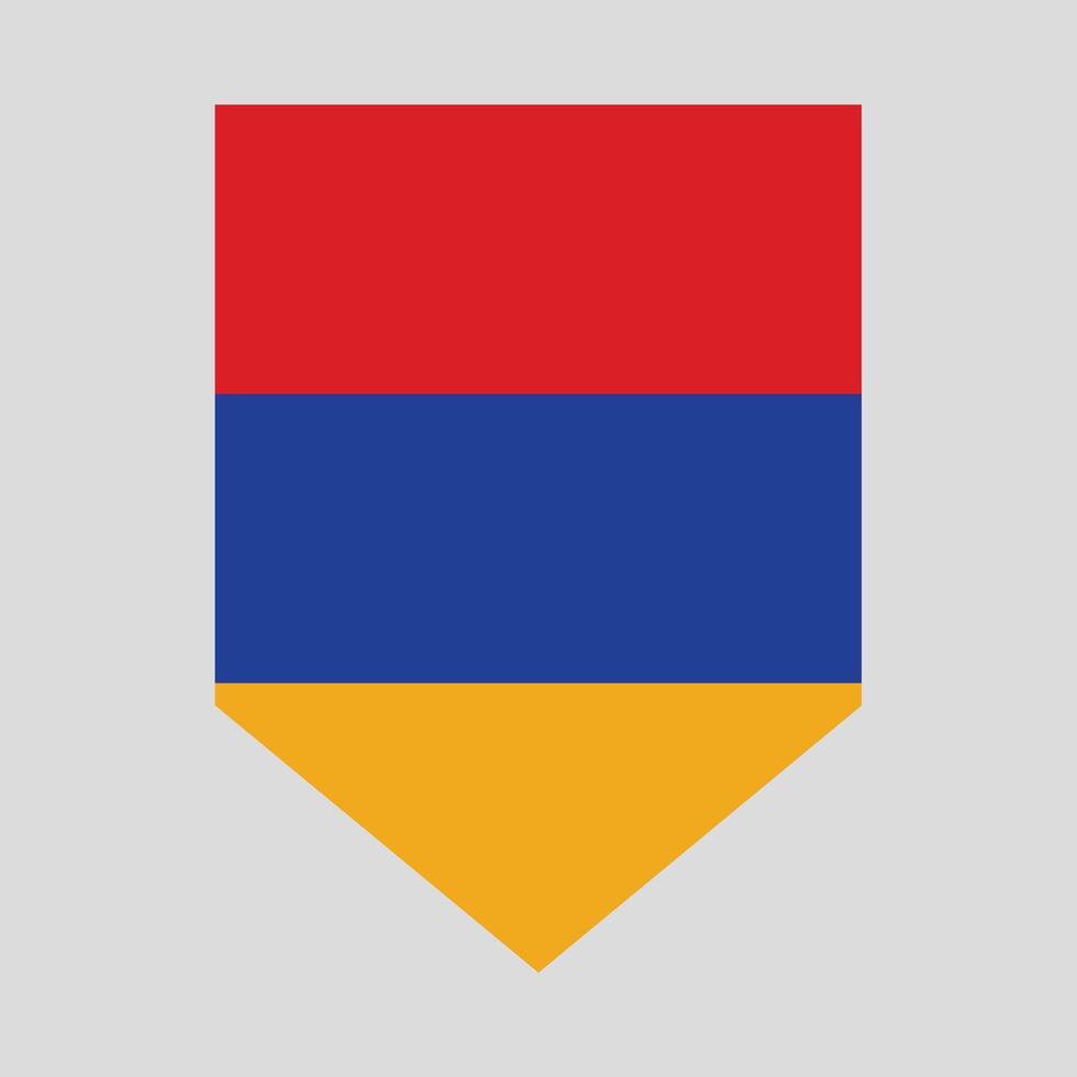 Armenia flag in Shield Shape vector