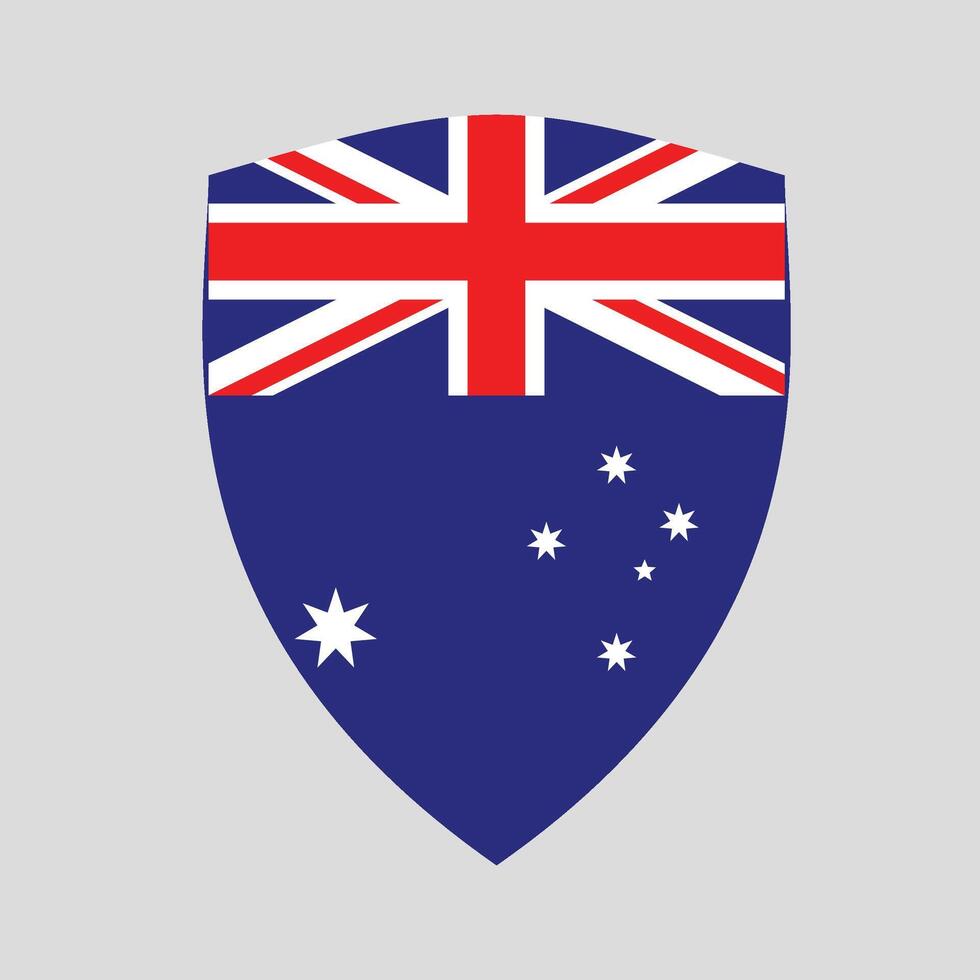 Australia bandera en proteger forma marco vector