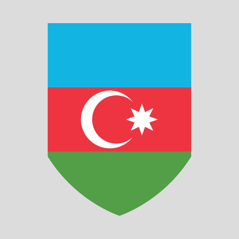 Azerbaijan Flag in Shield Shape Frame vector