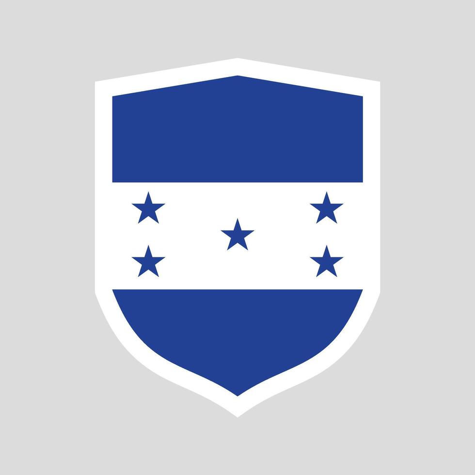 Honduras Flag in Shield Shape Frame vector