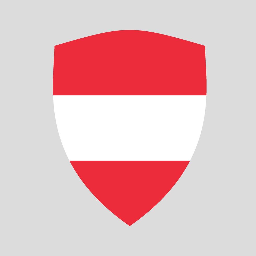 Austria bandera en proteger forma marco vector