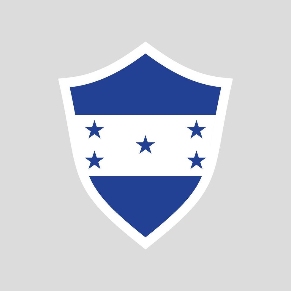 Honduras Flag in Shield Shape Frame vector