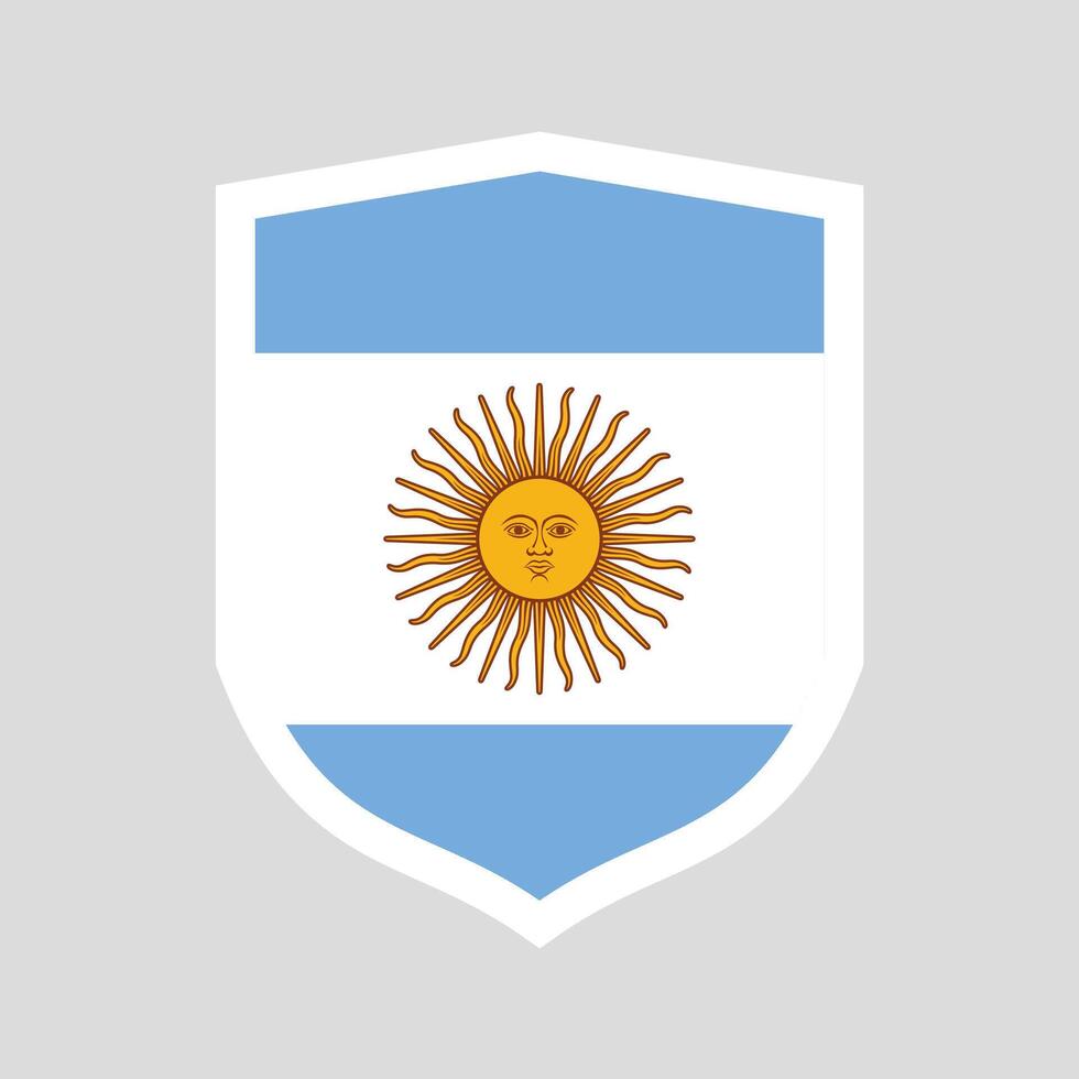Argentina Flag in Shield Shape vector