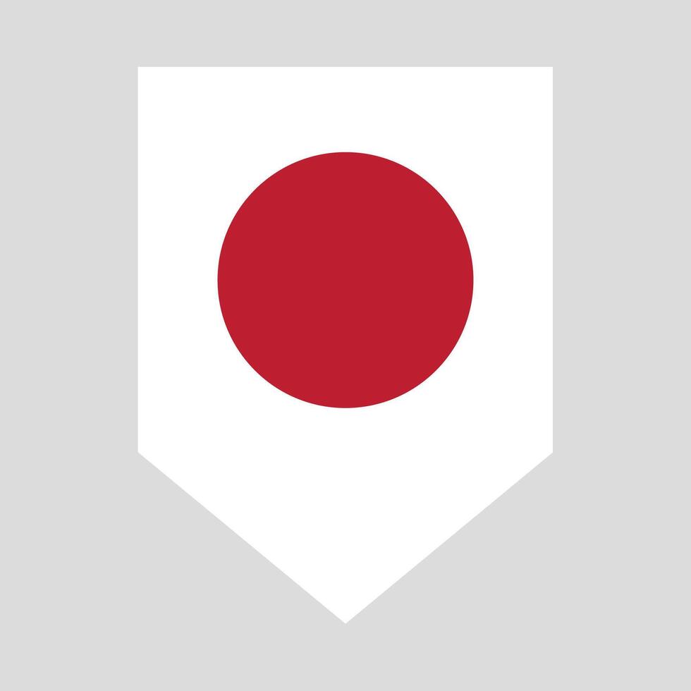 Japan Flag in Shield Shape Frame vector