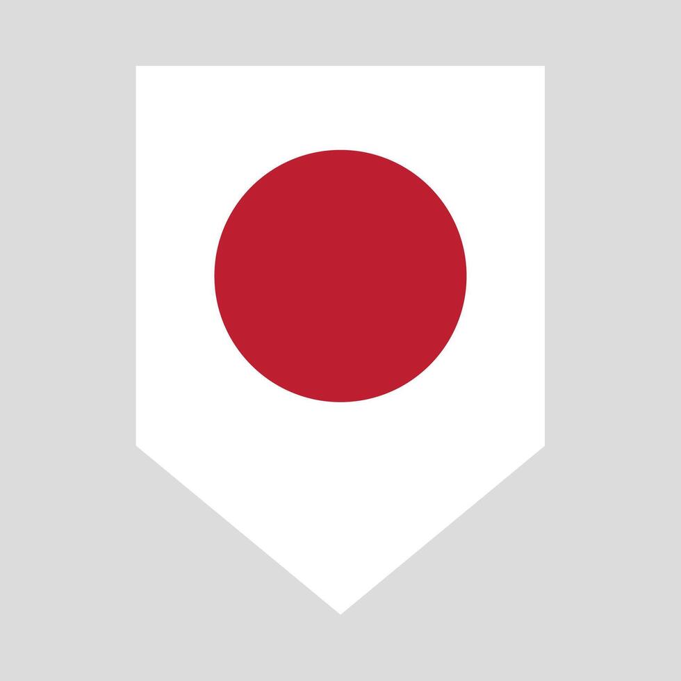 Japan Flag in Shield Shape Frame vector