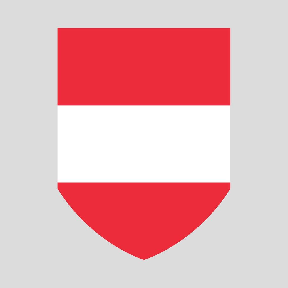 Austria Flag in Shield Shape Frame vector