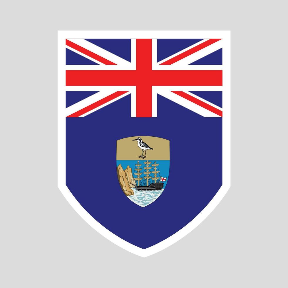 Saint Helena Flag in Shield Shape vector