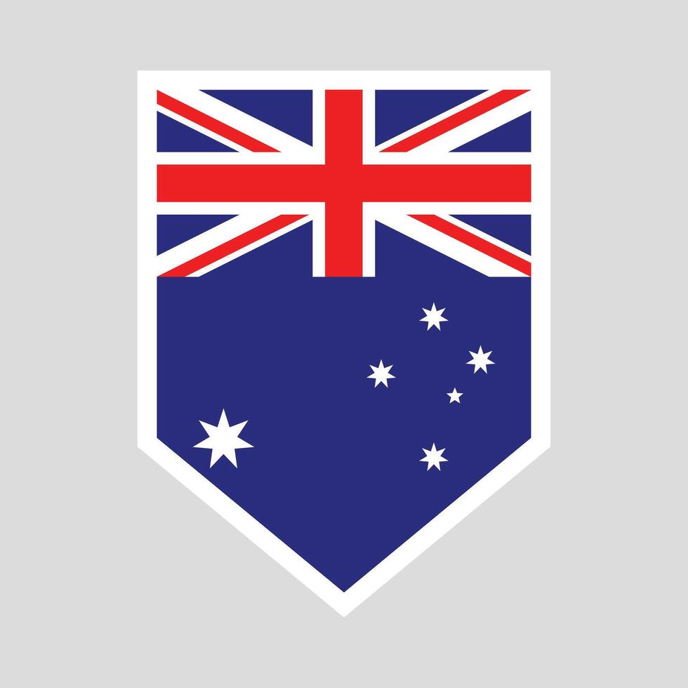 Australia bandera en proteger forma marco vector