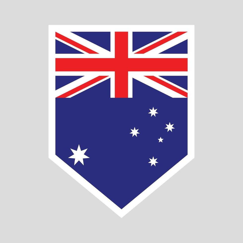 Australia Flag in Shield Shape Frame vector