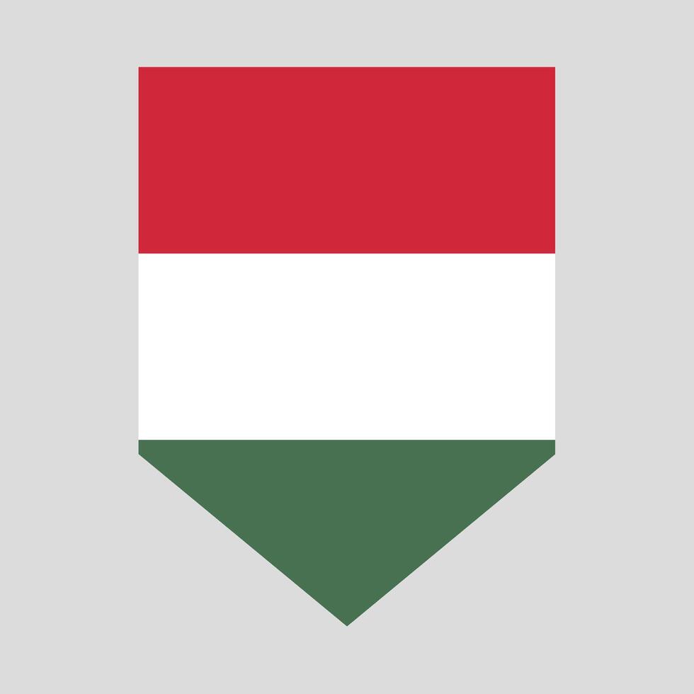 Hungary Flag in Shield Shape Frame vector
