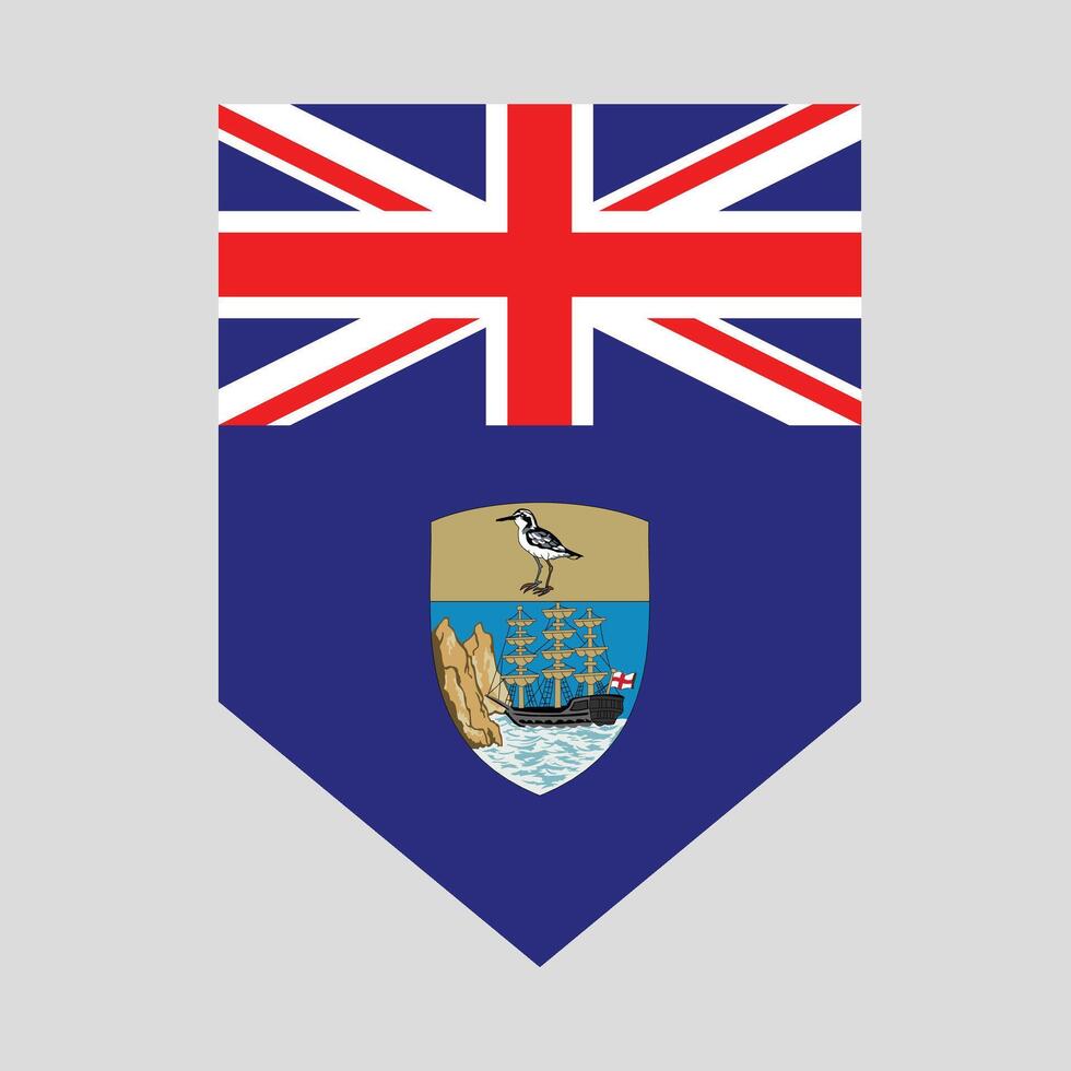 Saint Helena Flag in Shield Shape vector