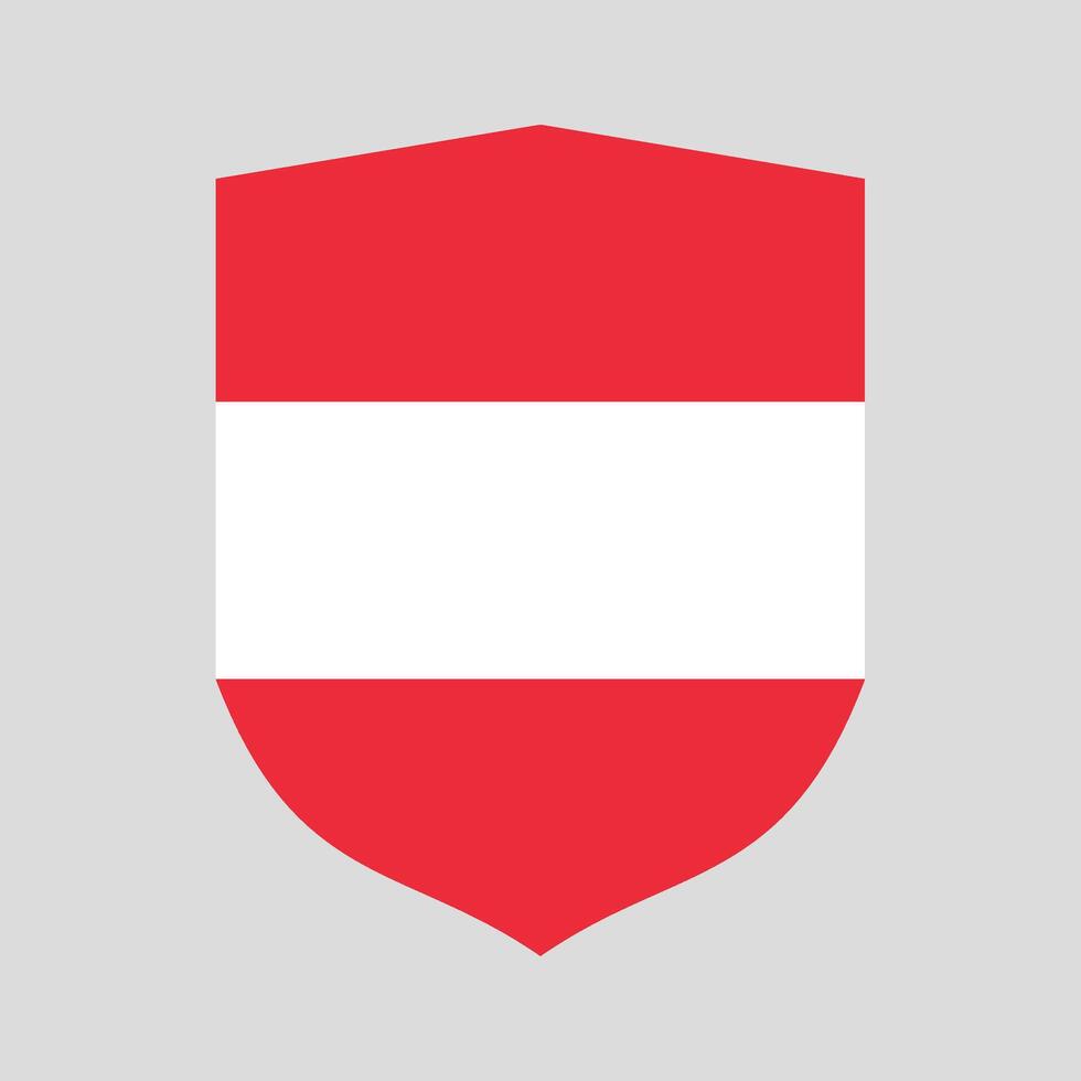 Austria Flag in Shield Shape Frame vector