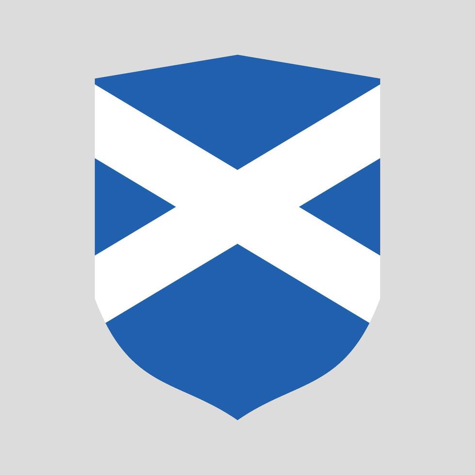 Scotland Flag in Shield Shape vector