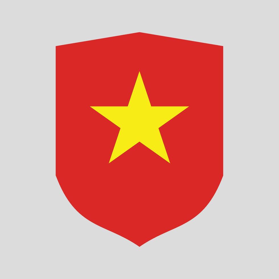 Vietnam Flag in Shield Shape Frame vector