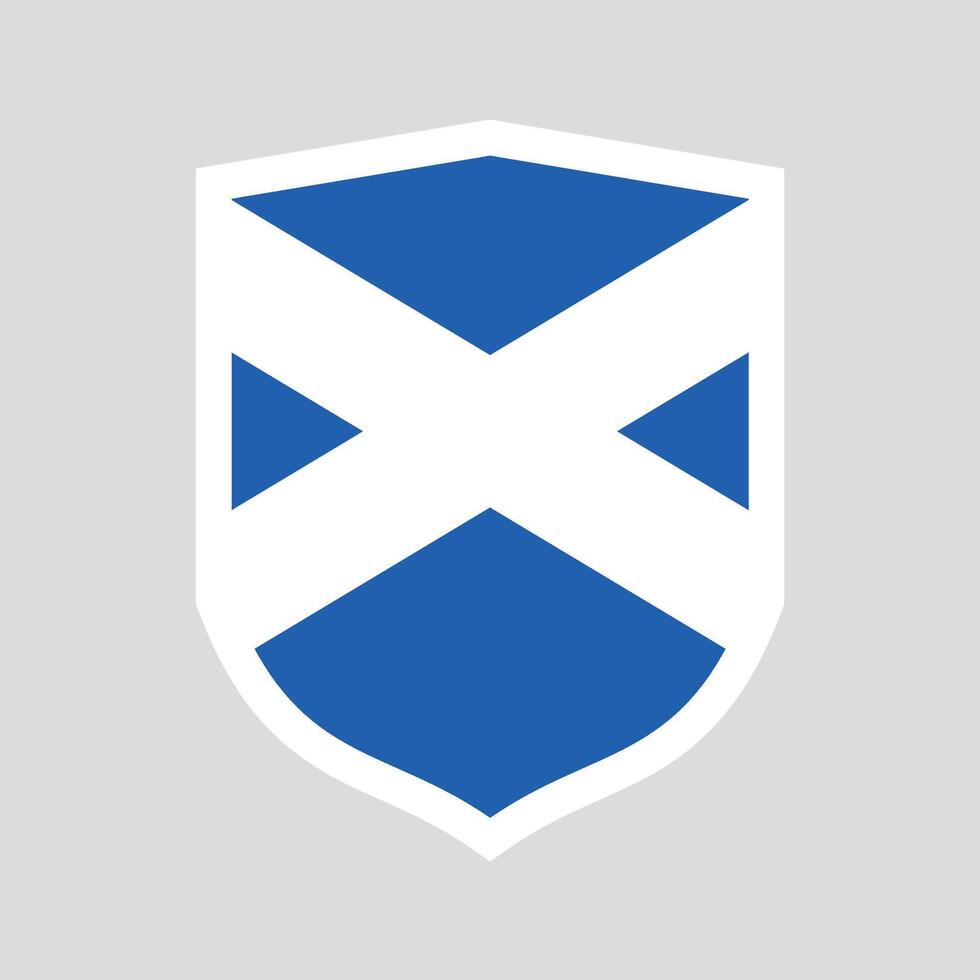 Scotland Flag in Shield Shape vector