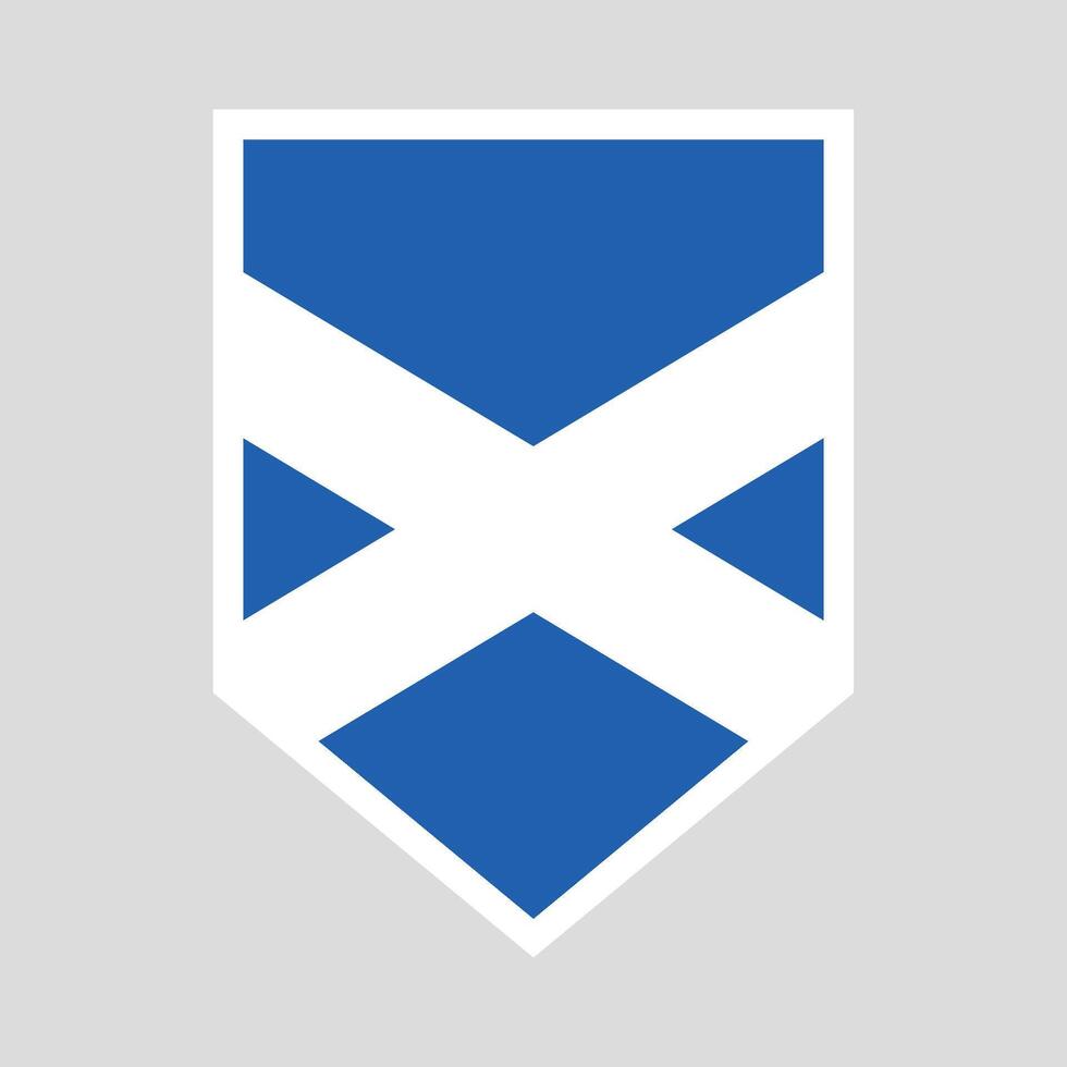 Escocia bandera en proteger forma vector