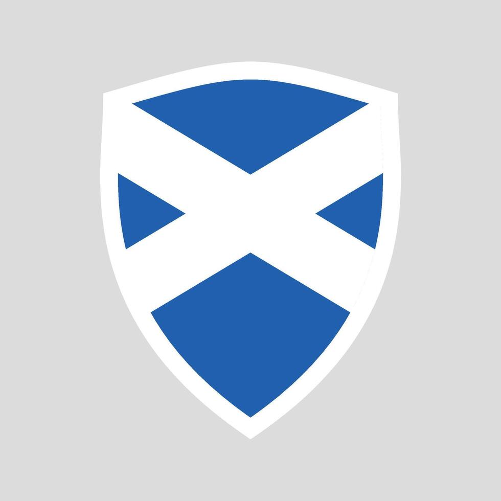 Escocia bandera en proteger forma vector