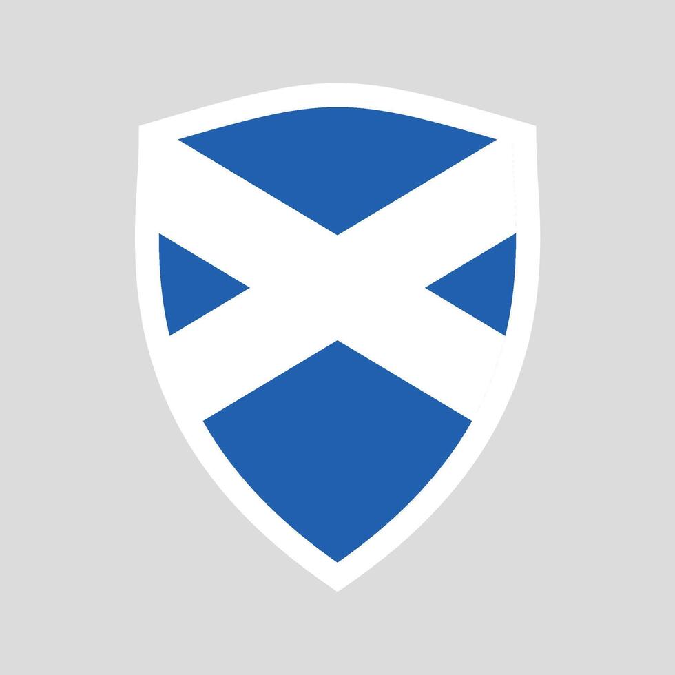 Scotland Flag in Shield Shape vector