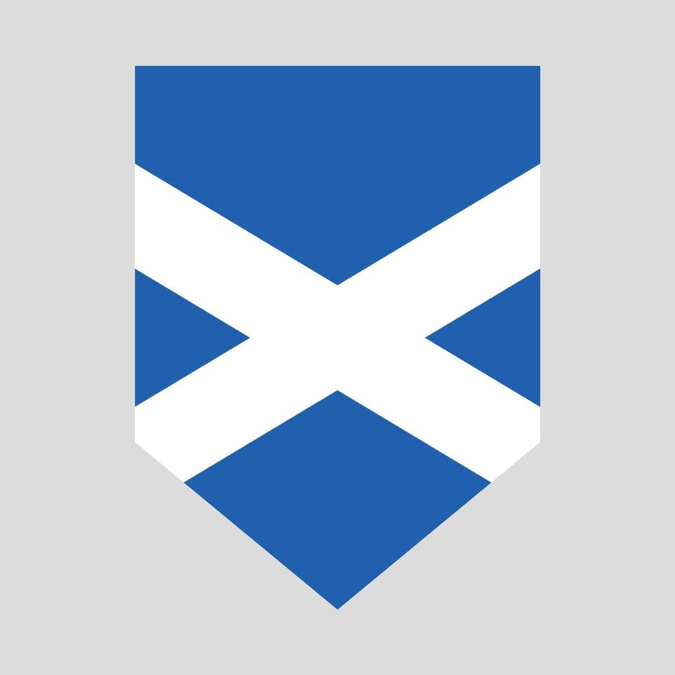 Scotland Flag in Shield Shape vector