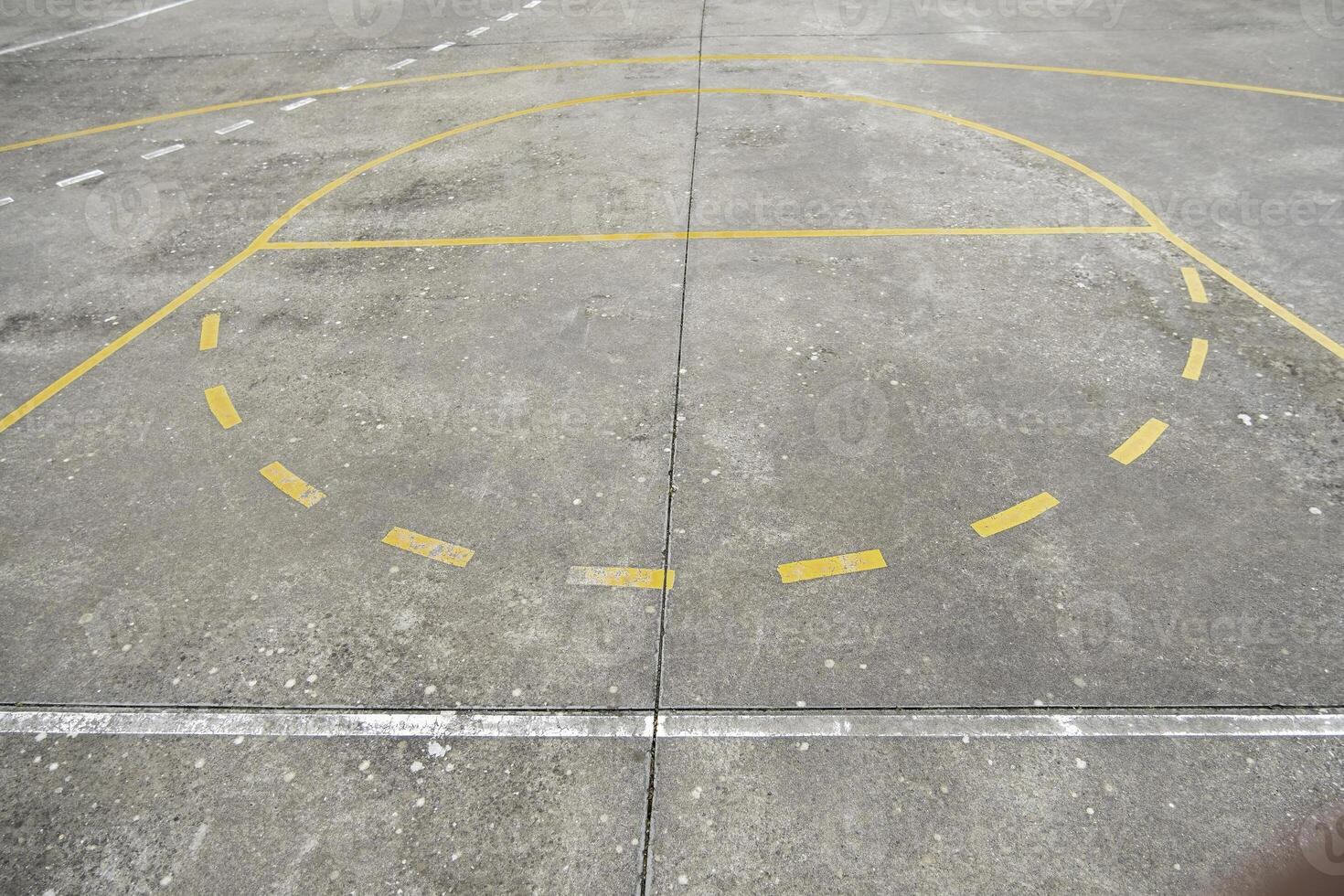 Lines on basketball court photo