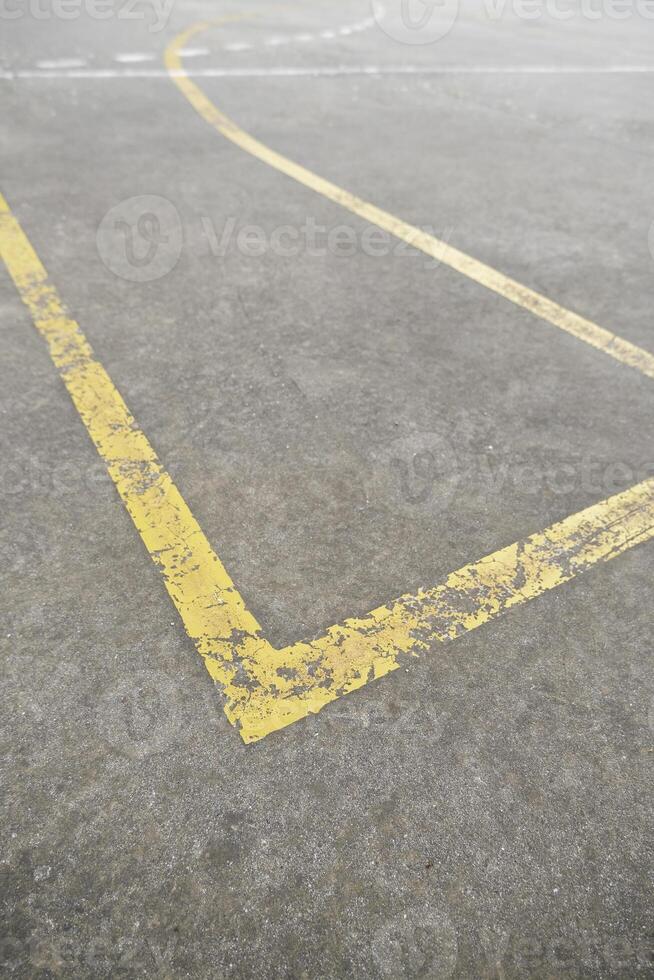 Lines on basketball court photo