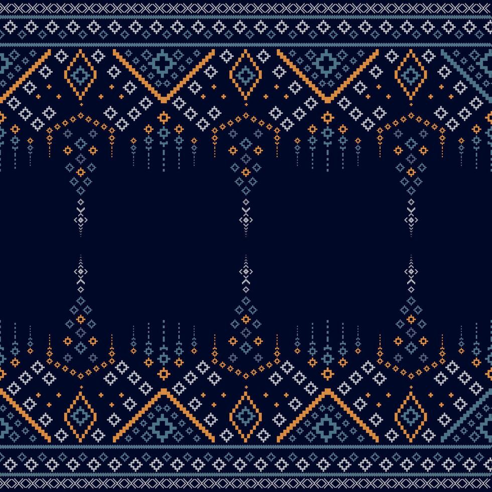 Indian clothes pattern design for , Modern Indian textile . A Geometric traditional ethnic pattern Ikat seamless pattern border abstract design vector