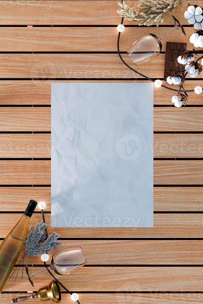 Rustic elegant event poster mockup photo