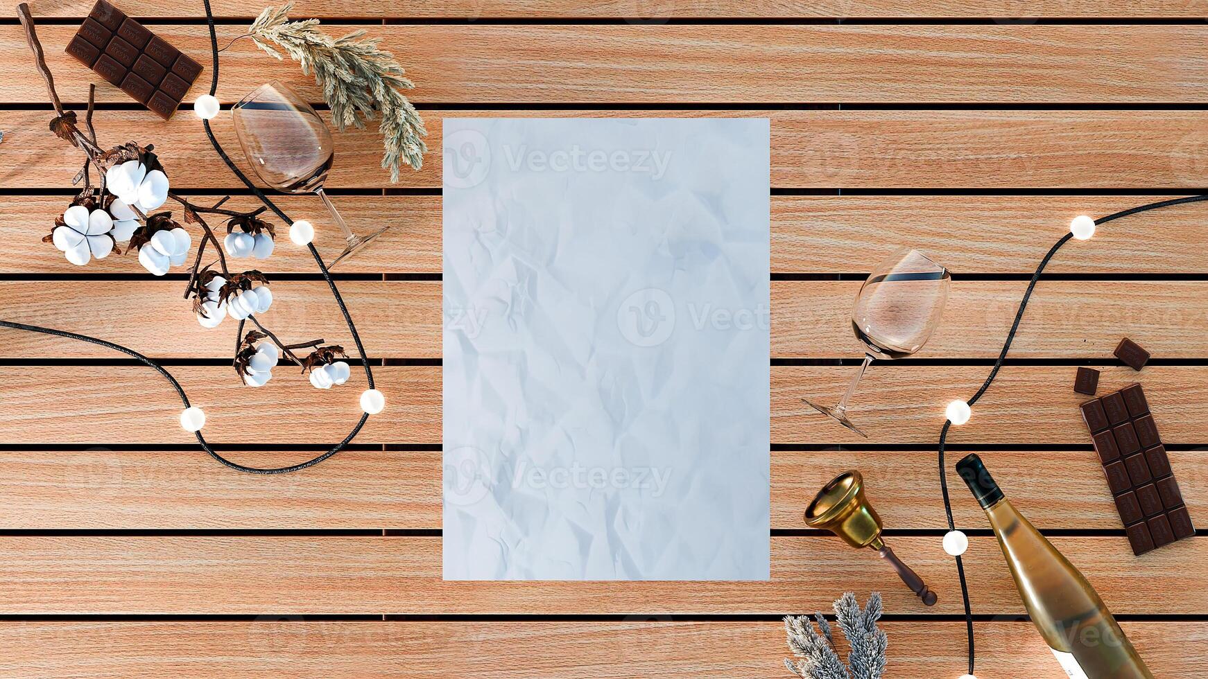 Rustic elegant event poster mockup photo