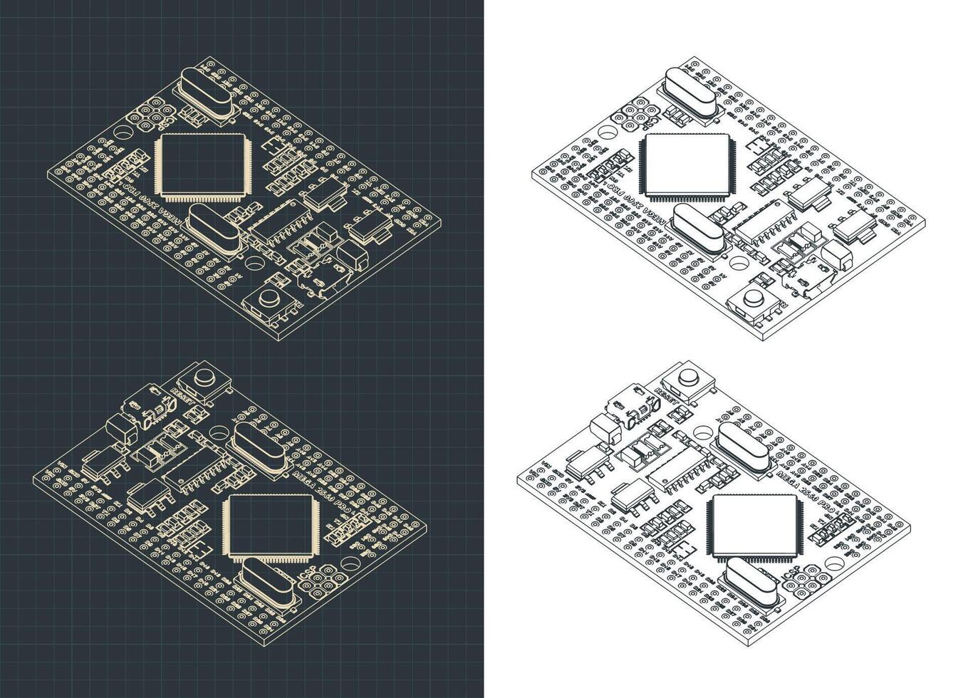 Arduino Mega Pro Drawings vector