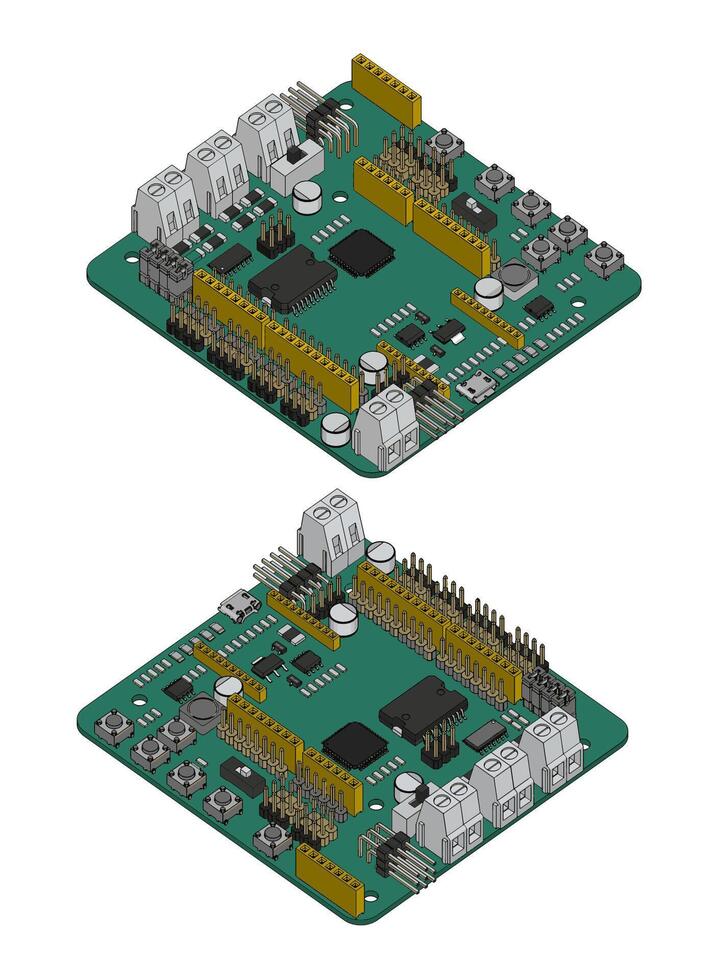 Arduino RoMeo V2 Color Drawings vector