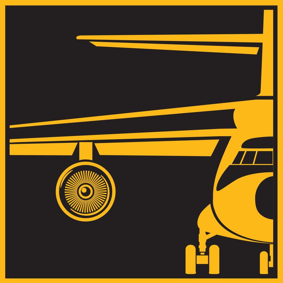 Large cargo plane vector