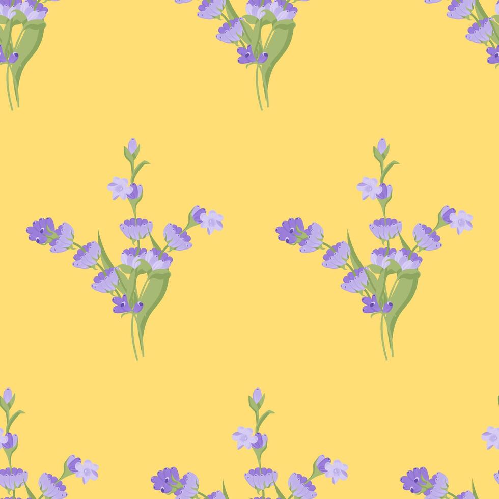 un puntilla de lavanda. púrpura flor. sin costura modelo. ilustración. vector