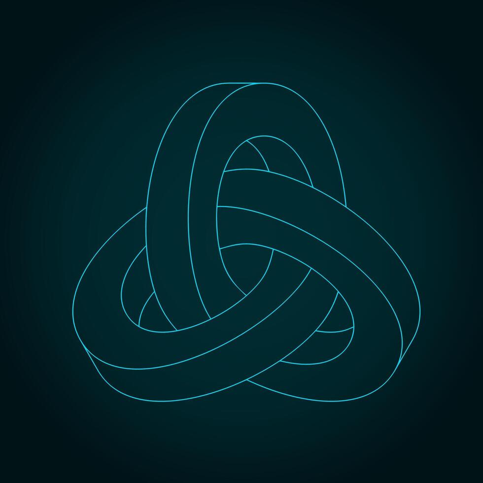 Moebius knot symbol vector