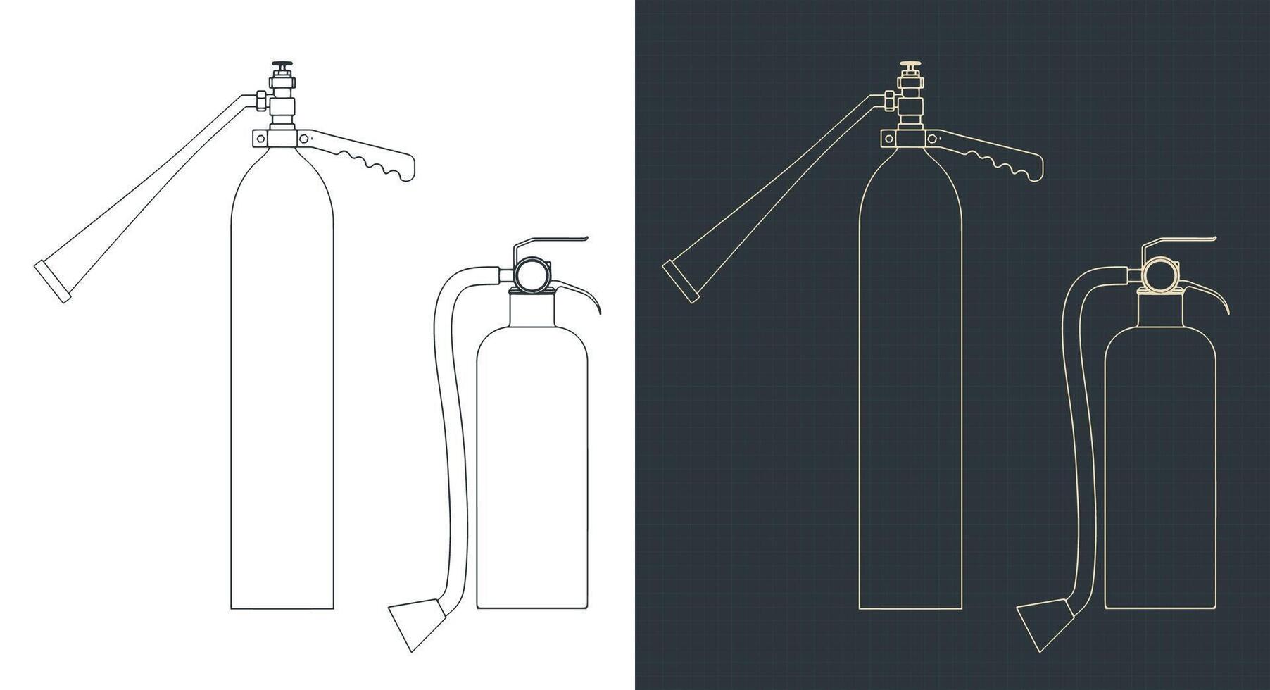 fuego extintores planos vector