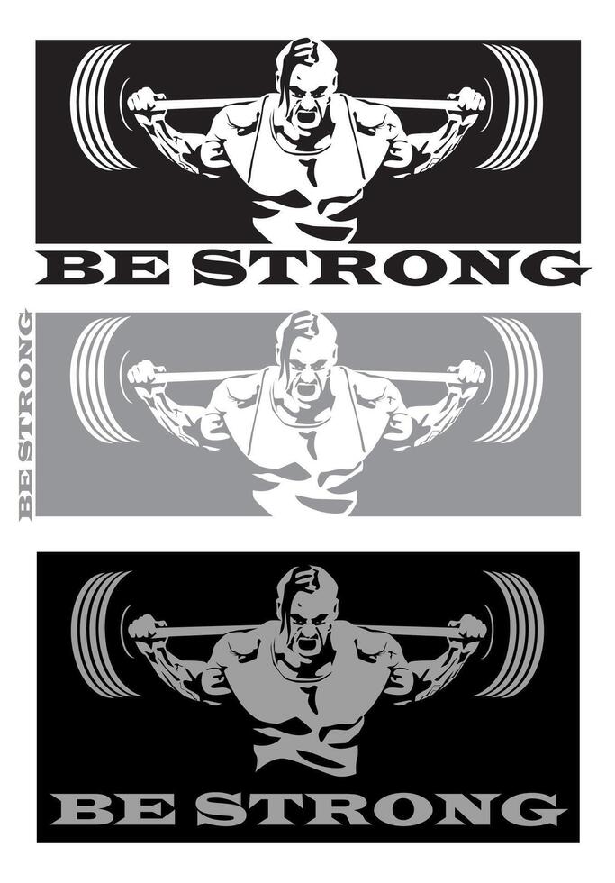 Strong people. Power lifting, weight lifting and other sports associated with heavy weights vector