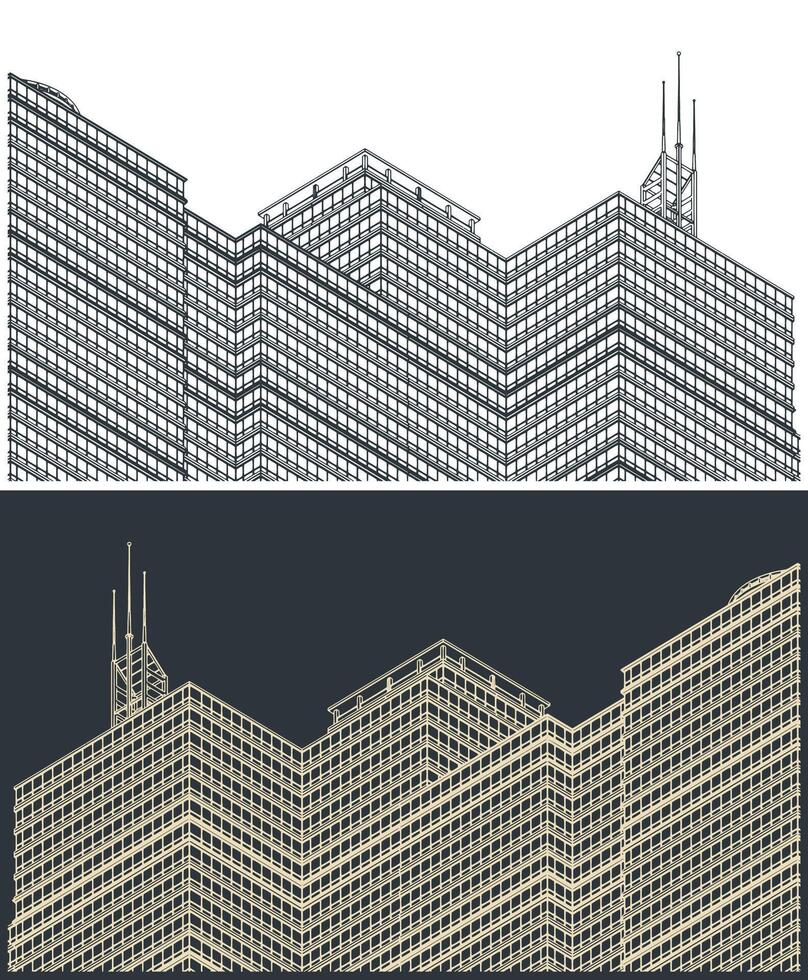 Skyscraper close up vector