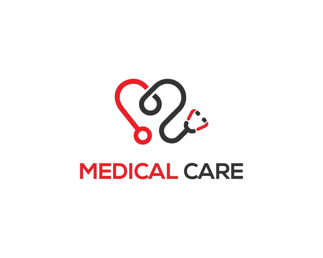 Medical heart logo design icon concept graphic template. vector