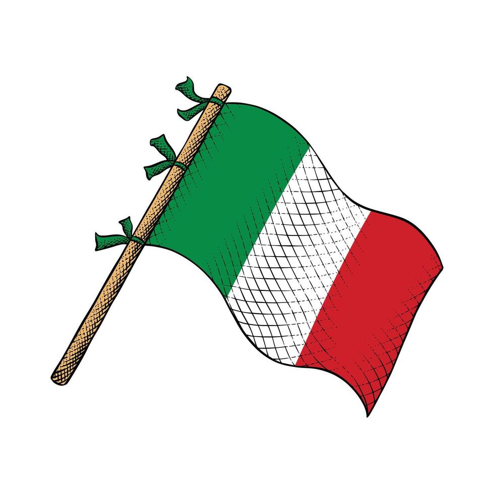 bandera de italia vector