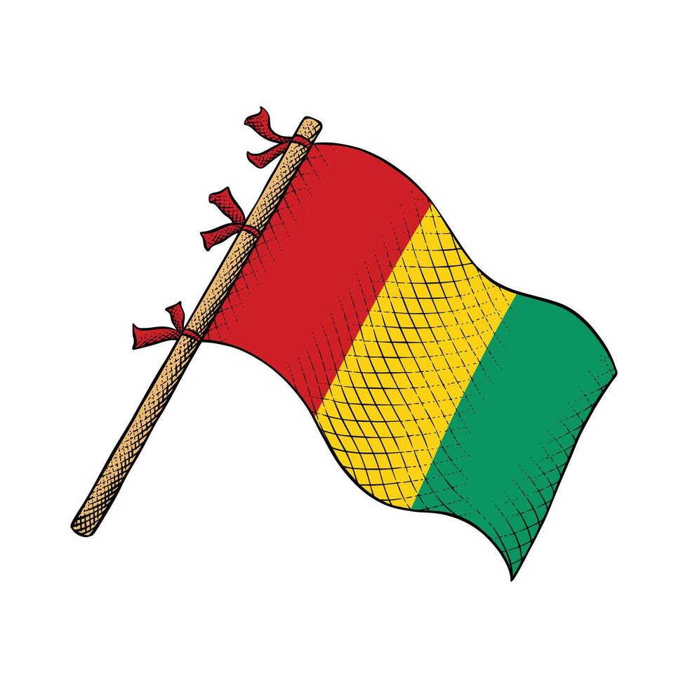 Guinea país bandera vector
