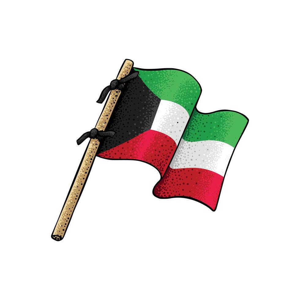 kuwaiti país bandera vector