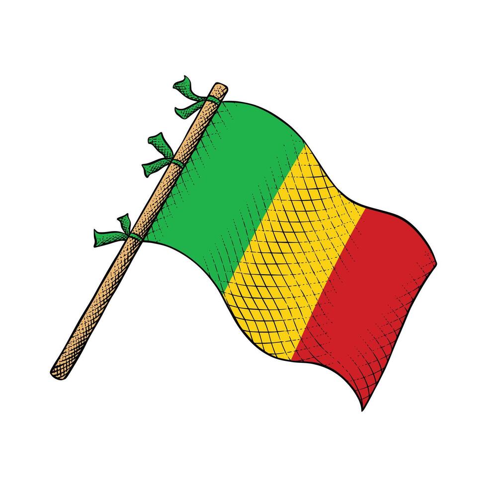 mali país bandera vector