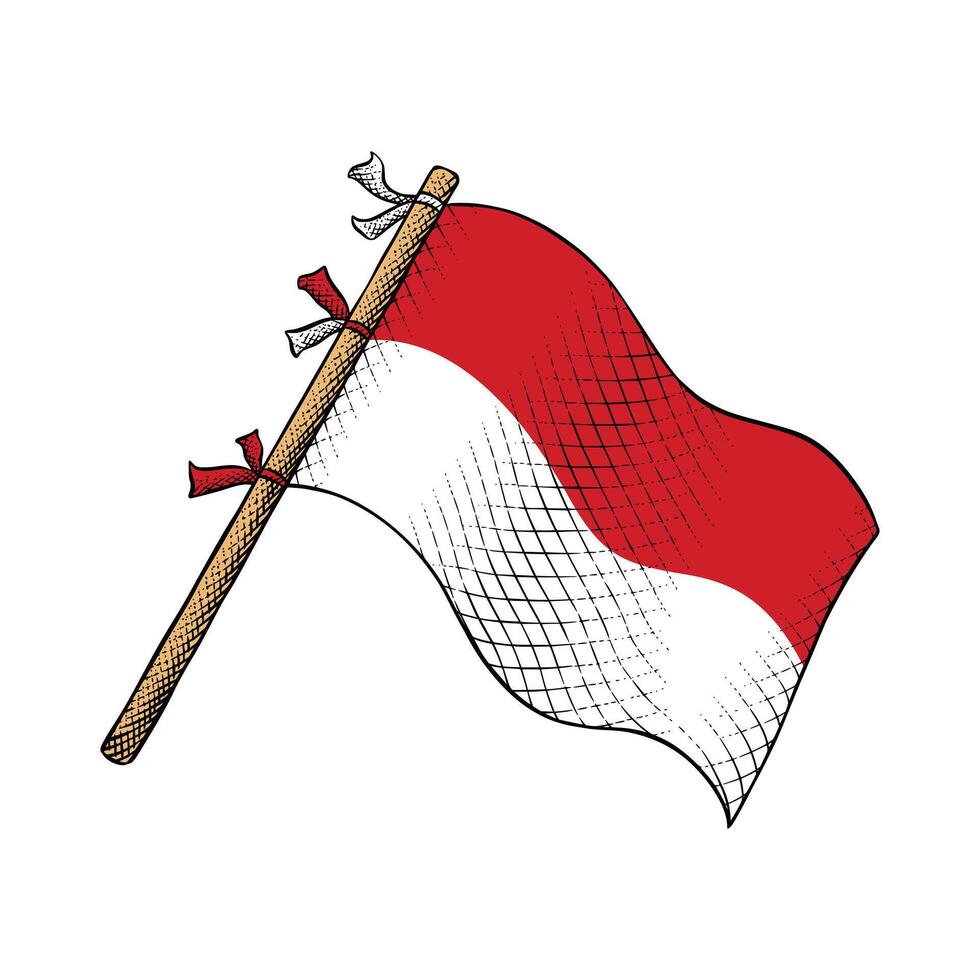 Monaco Country Flag vector