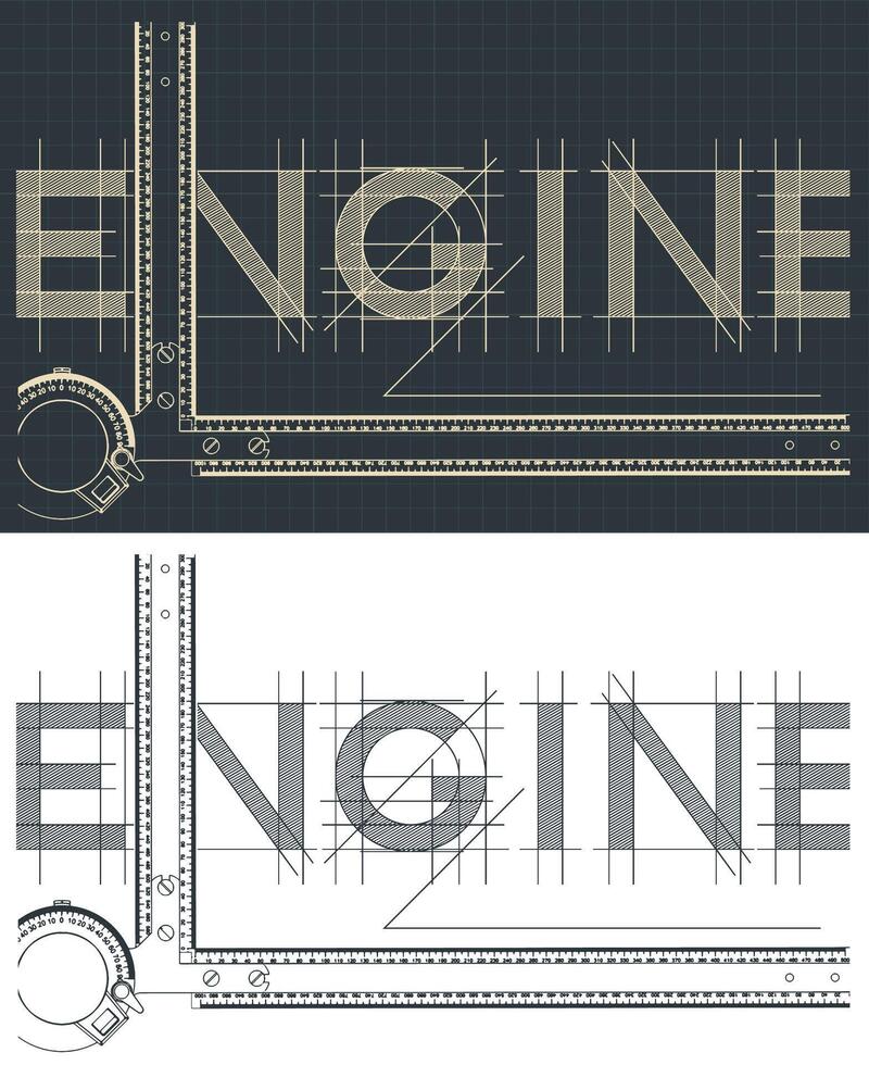Drawing board engineering and design vector