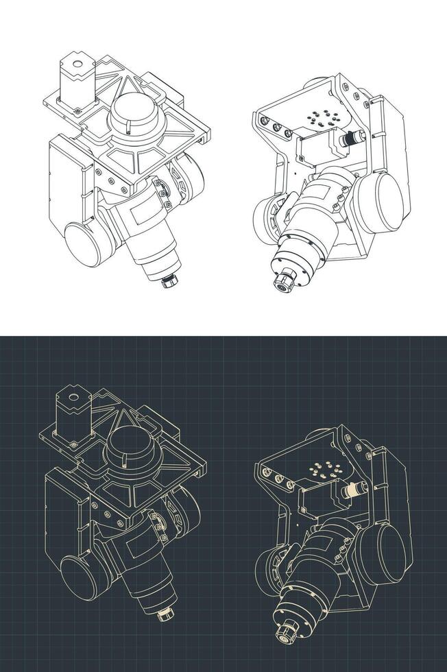 CNC milling machine head vector