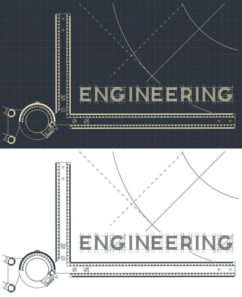Drawing board composition vector