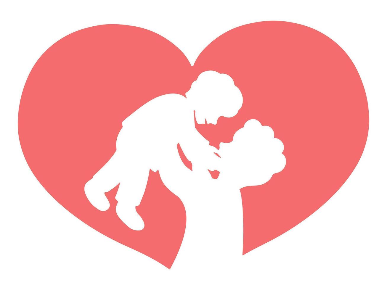 Father Day Heart Background Illustration vector