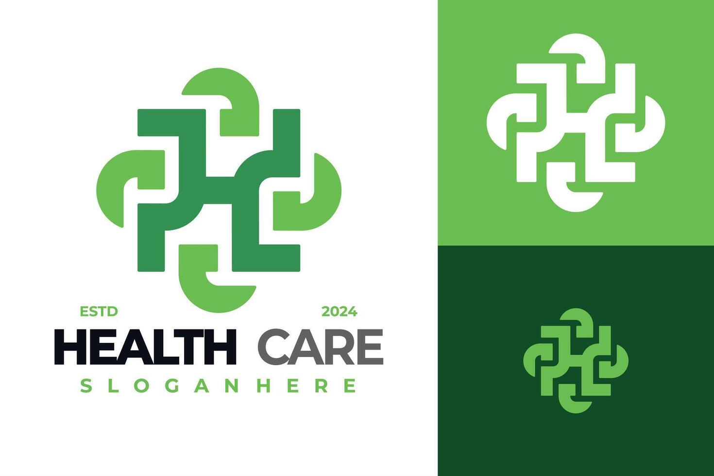 Letter H Health Care Medical logo design symbol icon illustration vector